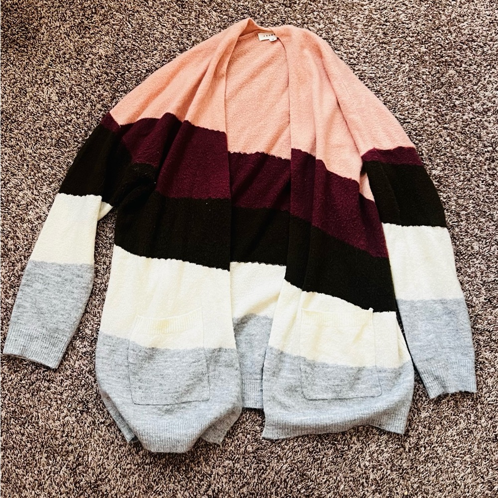 Promesa Pink and Purple Cardigan Sweater